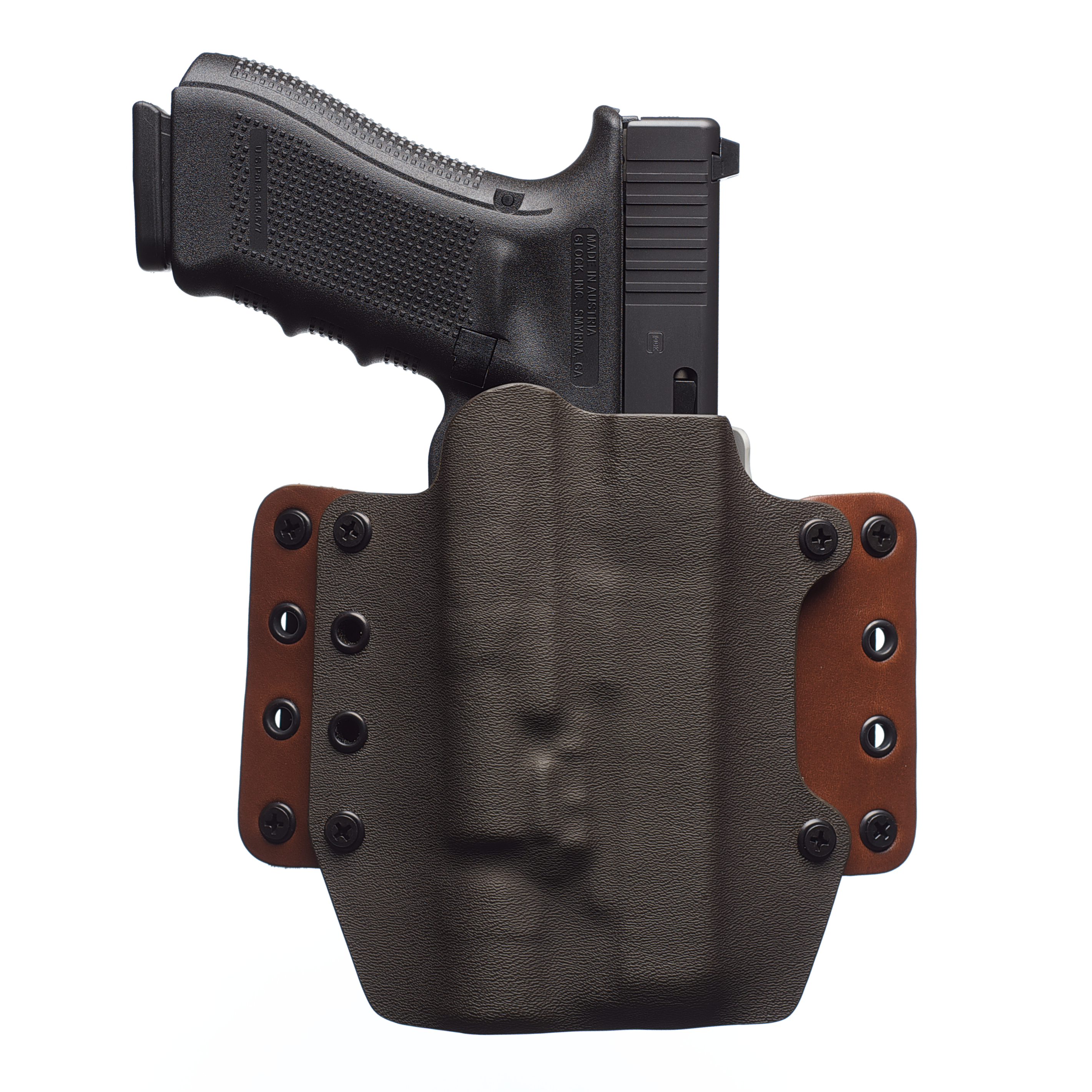 leather wing light mounted blackpoint tactical leather glock holster with light